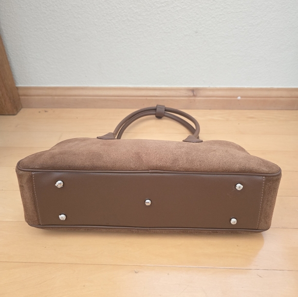 Brown Suede East-West Tote Bag - Picture 3 of 7